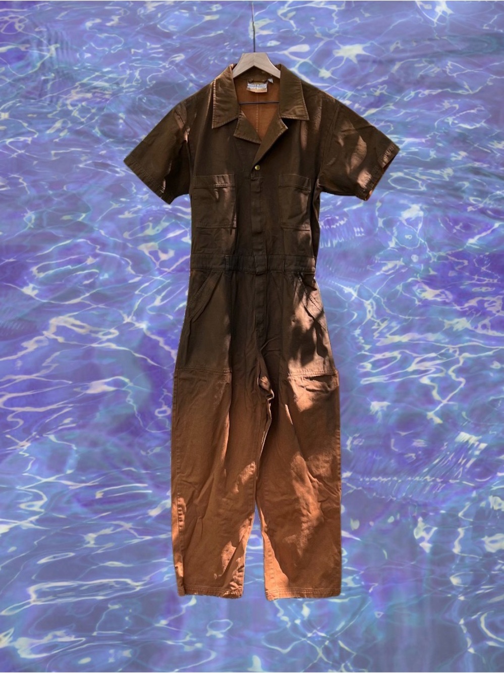 Big Bud Press Espresso Brown Ombré Short Sleeve Jumpsuit Size XL